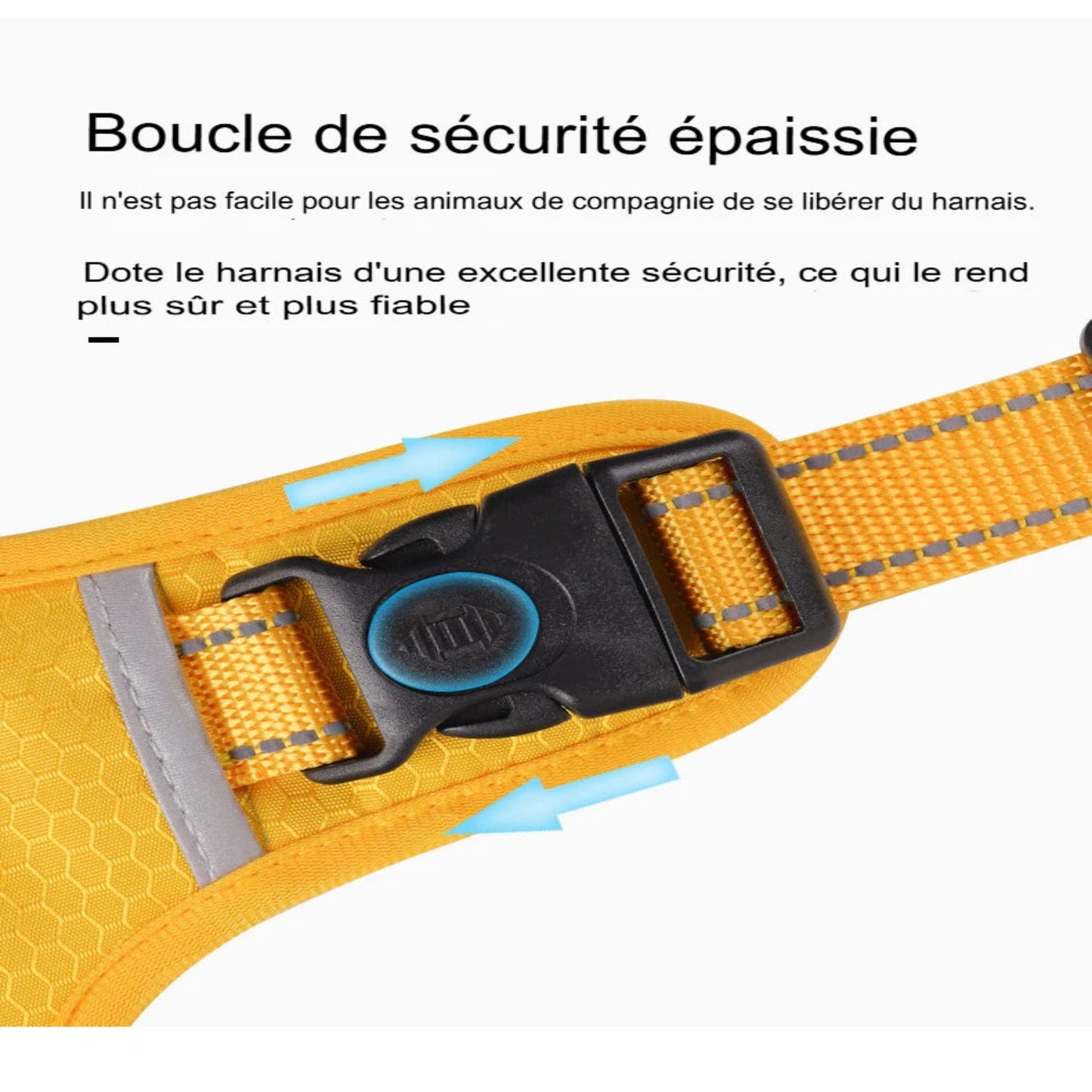 Harnais veste solide et durable en fibre robuste pour chien