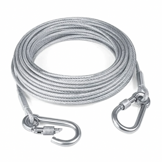 Laisse d’arrimage à double tête en acier inoxydable – Sécurité, robustesse et liberté