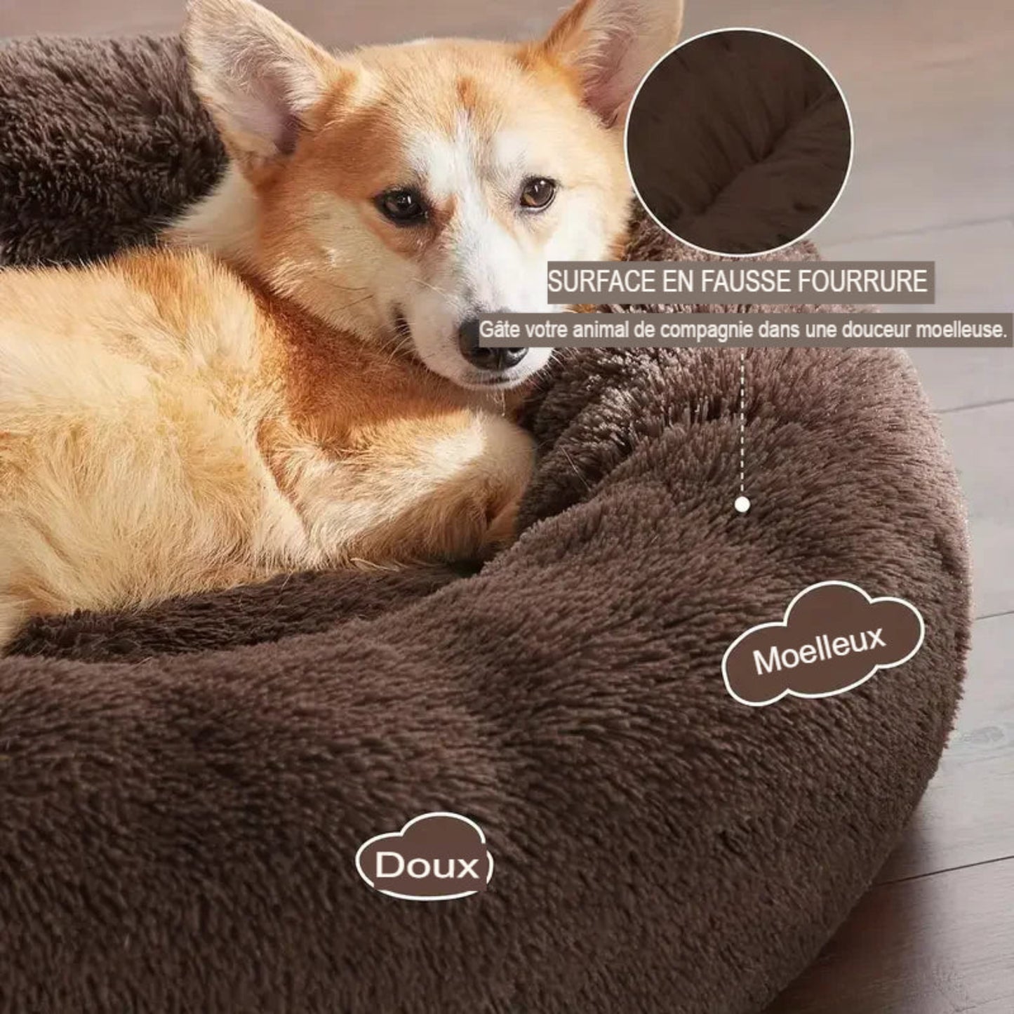 Nid douillet pour chien & chat – Maison moelleuse, chaude et confortable - Le Panier du Chien