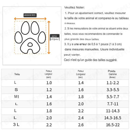 Chaussures résistantes à l’eau pour petits chiens – 4 pièces, bottes de pluie confortables - Le Panier du Chien