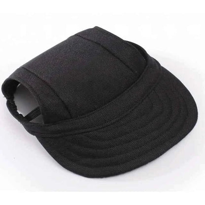 chapeau de baseball pour petit chien avec trous pour oreilles et sangle réglable