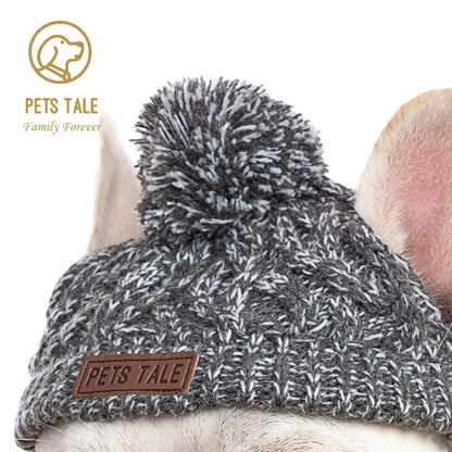 Chapeau d’hiver tricoté chaud et coupe-vent pour chien, bonnet doux pour protéger tête et oreilles