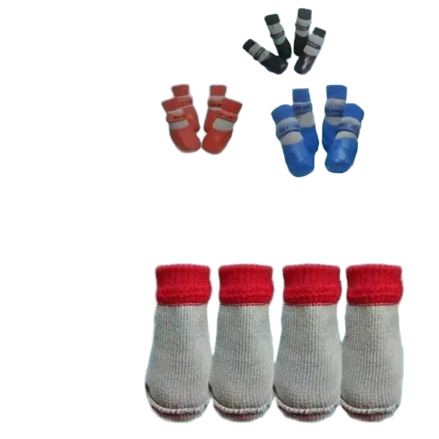 Chaussures d’hiver pour petits chiens – Imperméables, semelle souple et chaudes, lot de 4 - Le Panier du Chien