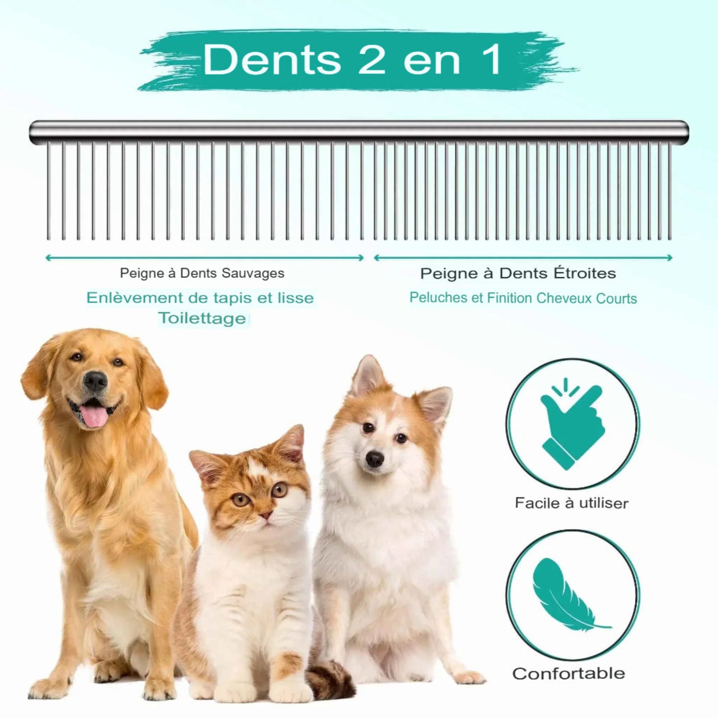 ensemble de ciseaux de toilettage professionnels pour chien et chat