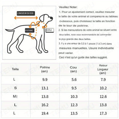 Costume pour chien petits et moyens, déguisement Halloween et Noël, ajustable