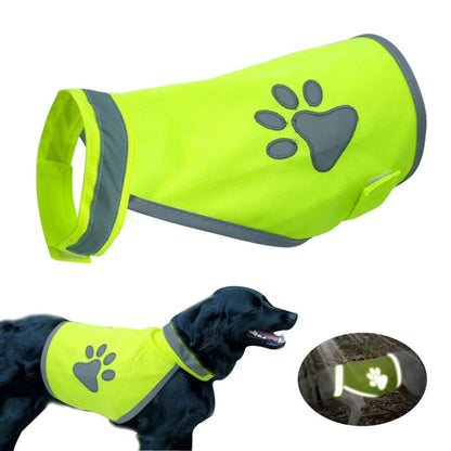 Gilet de sécurité réfléchissant pour chien – Veste fluorescente haute visibilité pour sorties extérieures - Le Panier du Chien