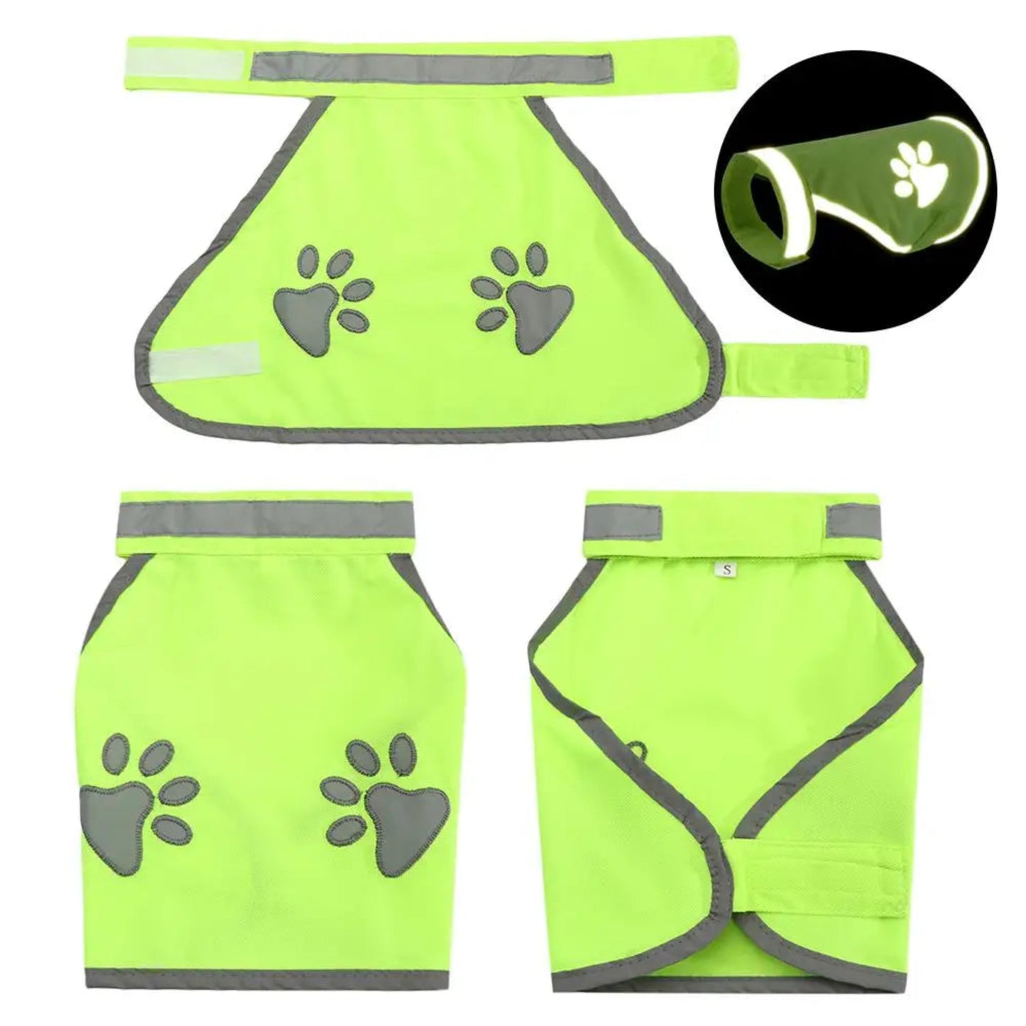 Gilet de sécurité réfléchissant pour chien – Veste fluorescente haute visibilité pour sorties extérieures - Le Panier du Chien
