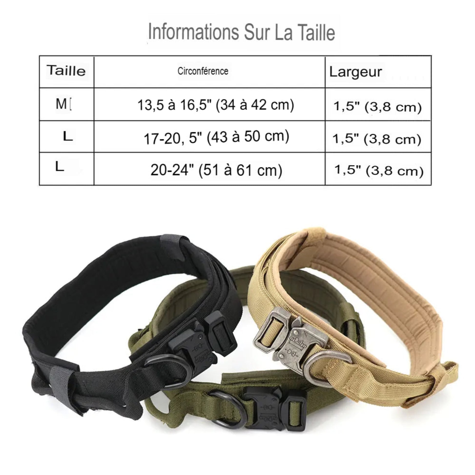 Harnais tactique MOLLE pour grands chiens – Harnais de formation pour Berger Allemand et Malinois - Le Panier du Chien