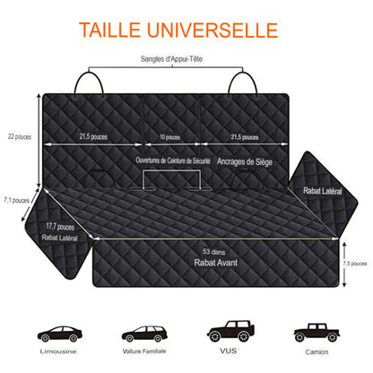 Housse de siège arrière pour chien – Imperméable, antidérapante et universelle pour voiture - Le Panier du Chien