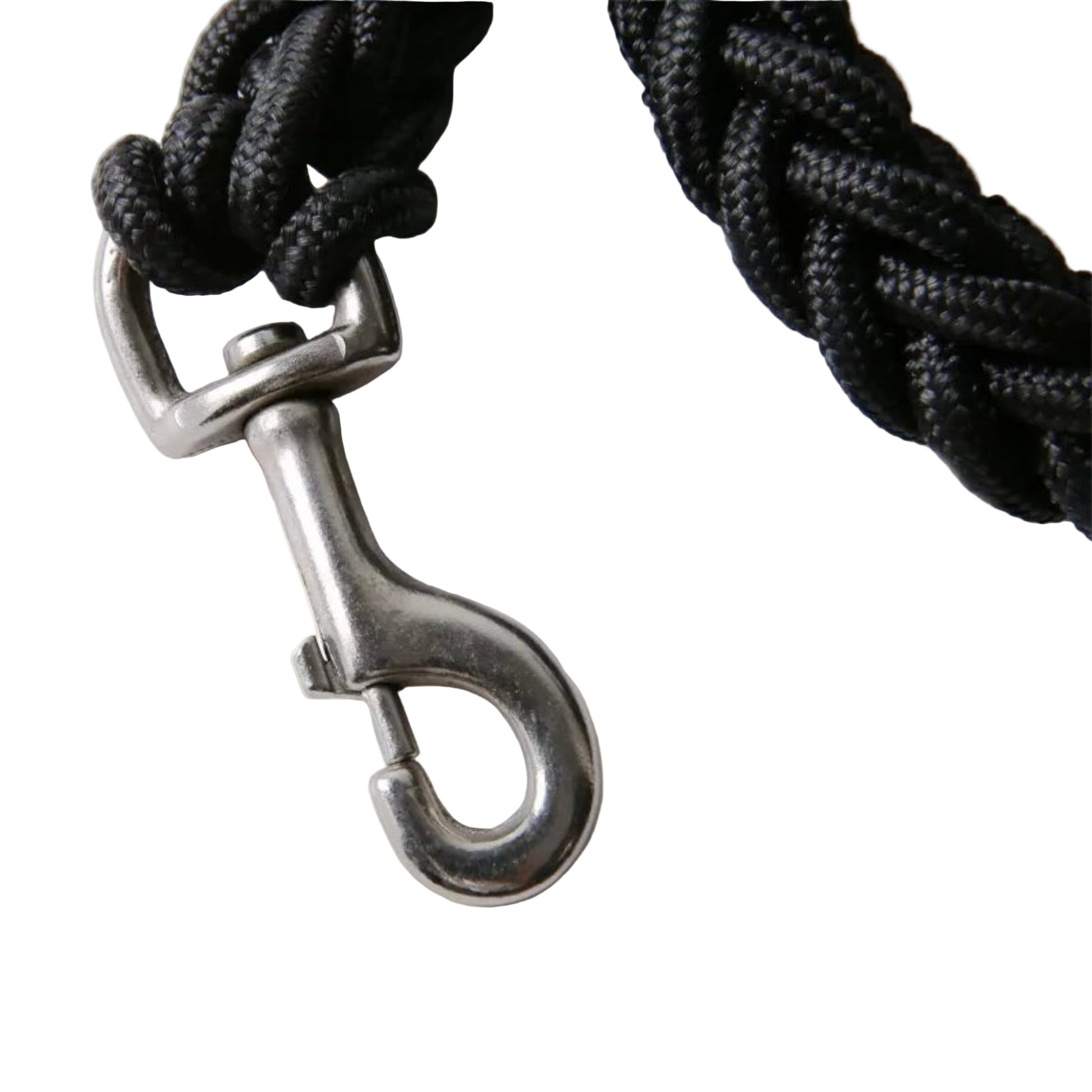 Grande laisse tressée en nylon épais pour grands chiens puissants comme Rottweiler et bouledogue