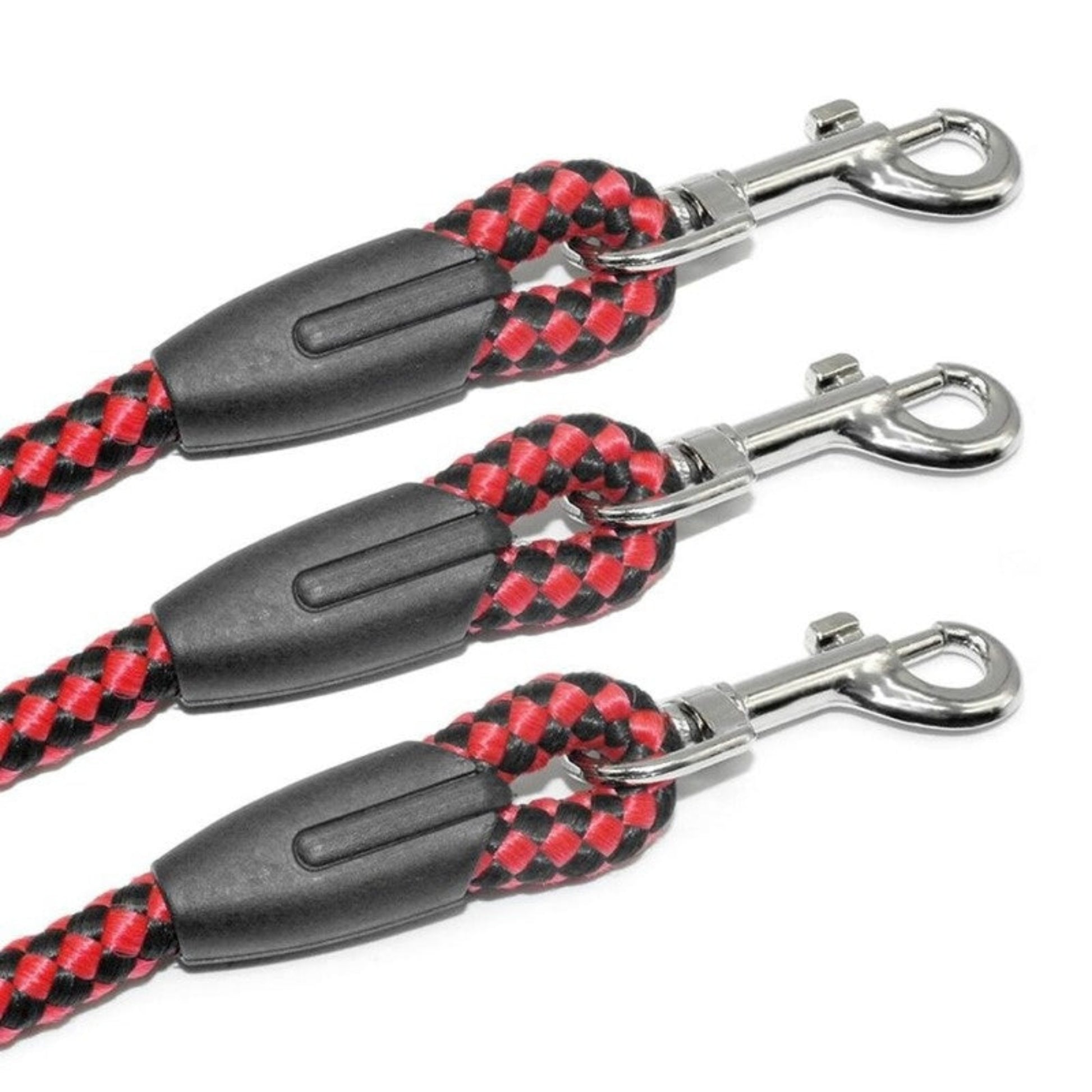 Laisse de marche réglable à 3 voies pour chiens avec poignée rembourrée et têtes détachables
