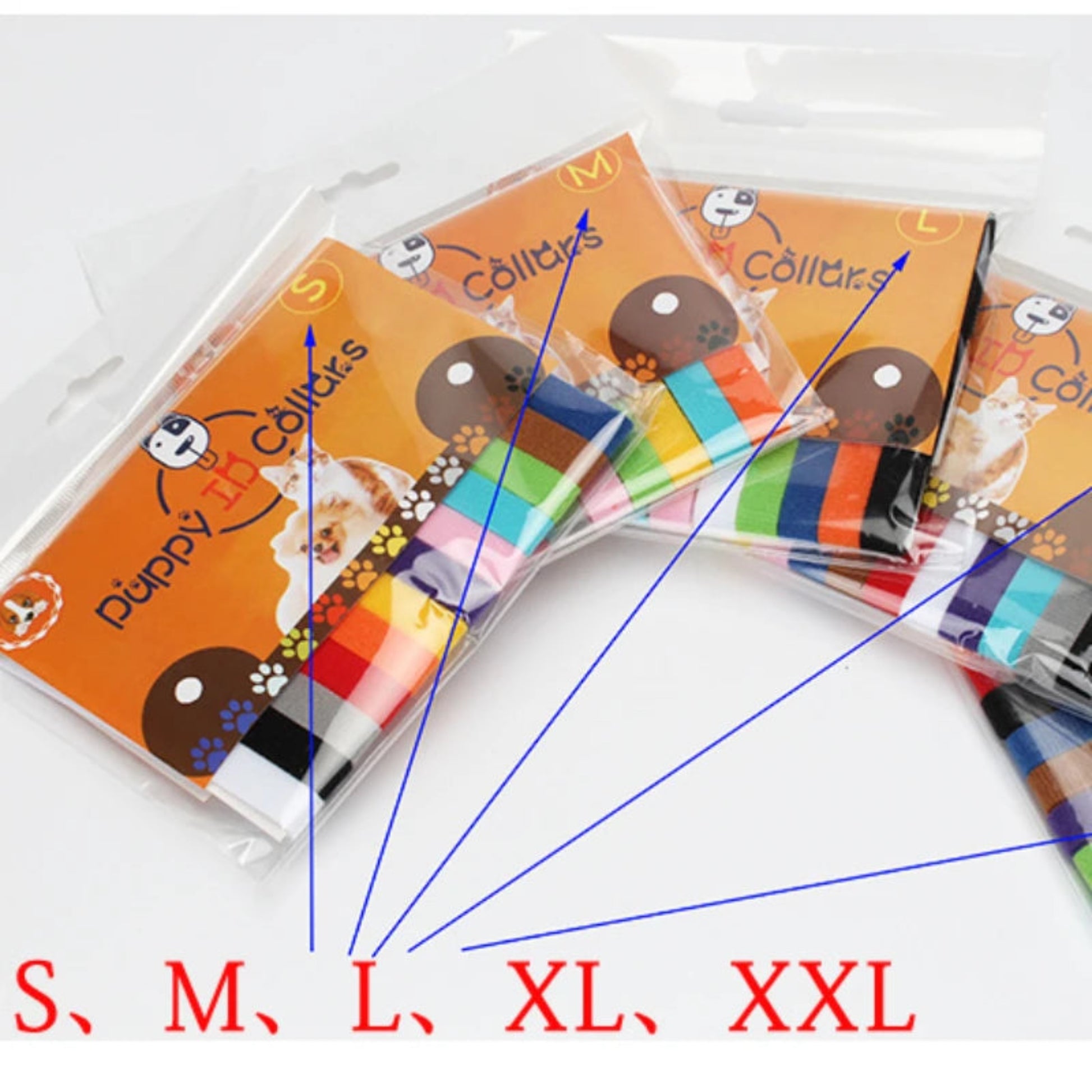 12 colliers couleurs pour chiots et chats – Identification, réglables avec crochet et boucle - Le Panier du Chien