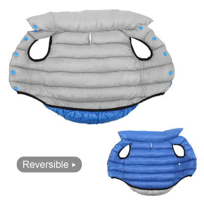 Veste réversible imperméable pour chien, manteau chaud 3 couches hiver